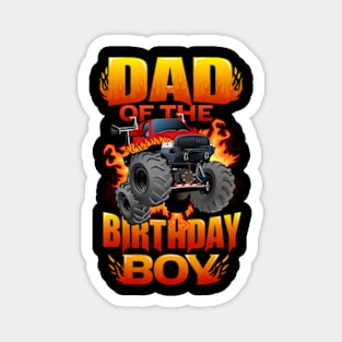 Monster Truck Dad Of The Birthday Boy Magnet