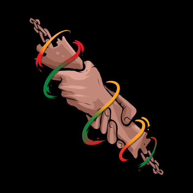 African Heritage Hand Reaching Each Other Freedom Junetenth by SinBle