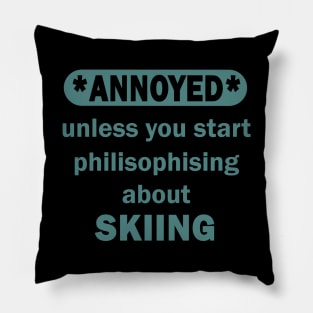 Skiing Piste Apres Ski Hut Gift Idea Pillow