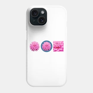 Pink Dahlia Floral Art Phone Case