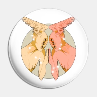 Angels touching palms Pin