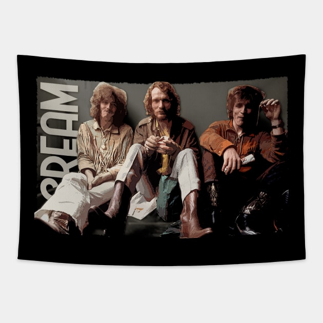 Strange Brew Collection - Blend into the Music with Creams Tee Tapestry by Skateboarding Flaming Skeleton