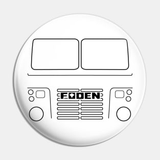 Foden S83 classic 1970s lorry black outline graphic Pin