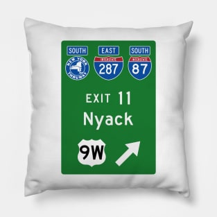 New York Thruway Southbound Exit 11: Nyack US Route 9W Pillow