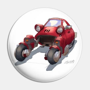 Future Retro Red Car Pin