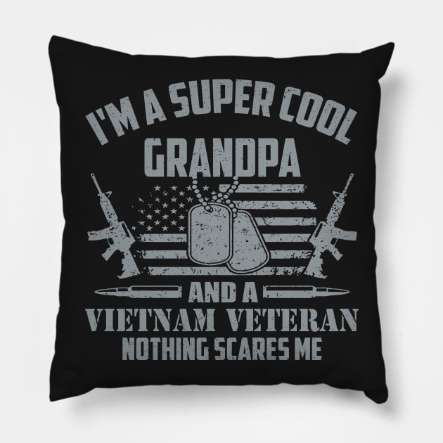 Vietnam Veteran Grandpa Pillow by mrsmitful