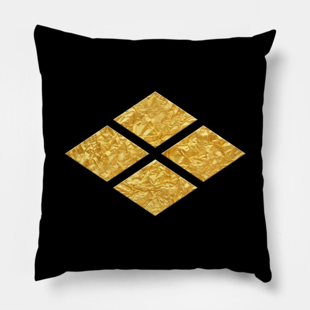 Japanese Mon Takeda Bishi Pillow by Takeda_Art