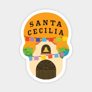 Santa Cecilia Travel Sticker Magnet