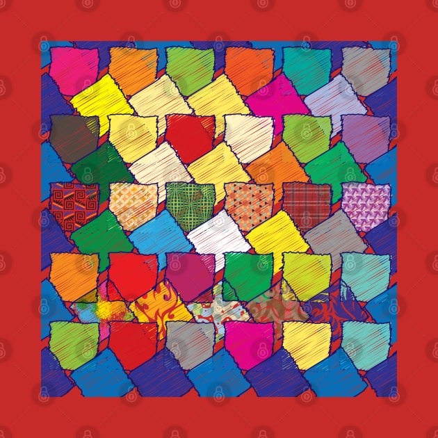 Colorful Pattern Squares by dblaiya