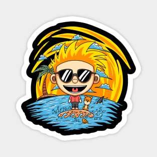 Calvin Glasses Magnet