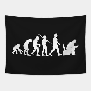 Evolution Awkward Toilet Break Tapestry