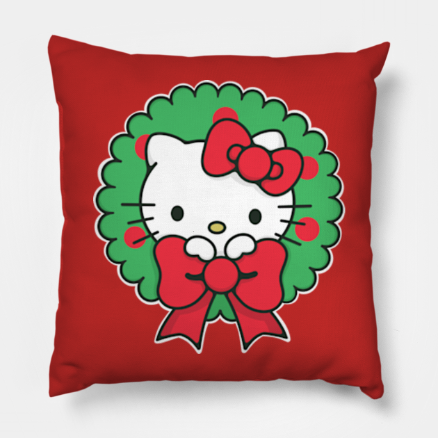 holiday cat pillow