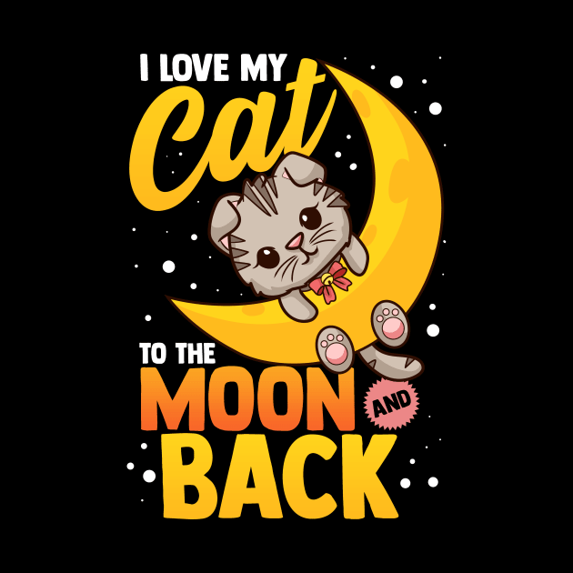 Cute I Love My Cat To The Moon And Back by theperfectpresents