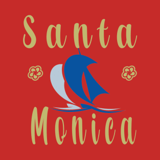 Santa Monica with Sailboats T-Shirt