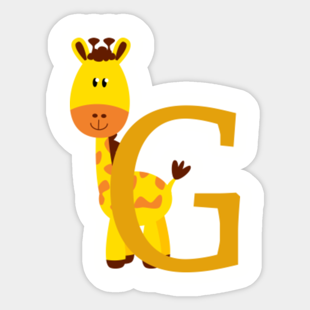 Alphabet Letter G Design For Kids Funny Sticker Teepublic