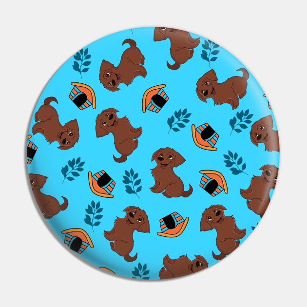 Cute Puppy Pattern Pin by Sunil Belidon