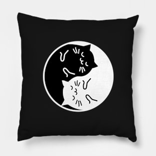 Yin Yang Cats Pillow