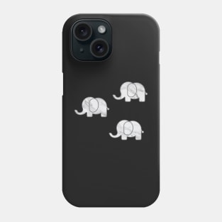 3 Marble Elephants Phone Case