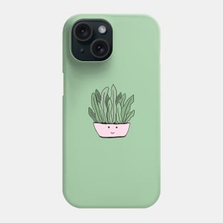 Leaves in smiling flowerpot Phone Case