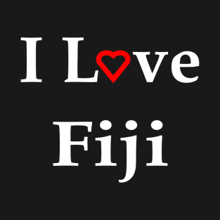 I Love Fiji Red Heart For Dark Colors T-Shirt