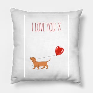 Sausage Dog Love Pillow