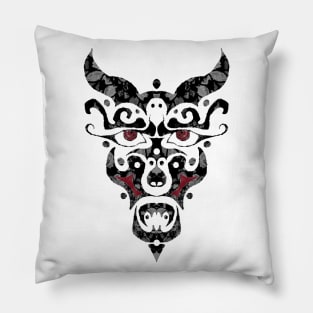 Abstract Demon Mask Pillow