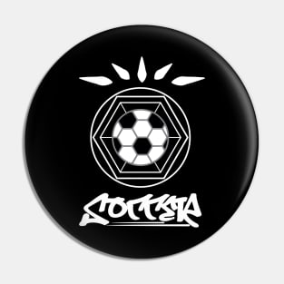 Soccer - Football In Unity White Pin