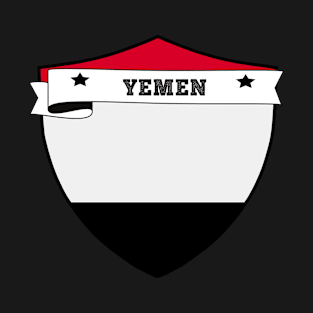 YEMEN COUNTRY SHIELD, MINIMALIST YEMEN FLAG, I LOVE YEMEN , BORN IN YEMEN , YEMEN BADGE SHIELD T-Shirt