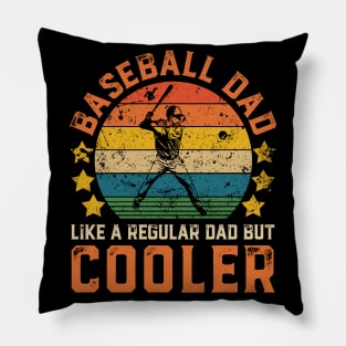 Baseball Dad Funny Vintage Baseball Father's Day Gift Pillow