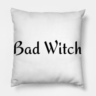 Bad Witch. Minimalistic Halloween Design. Simple Halloween Costume Idea Pillow