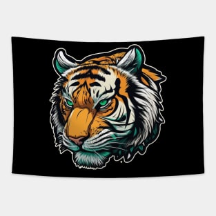 Tiger Design Vivid Colors Tapestry