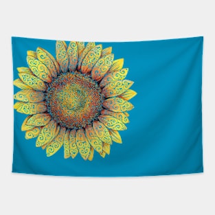 Swirly Sunflower Tapestry