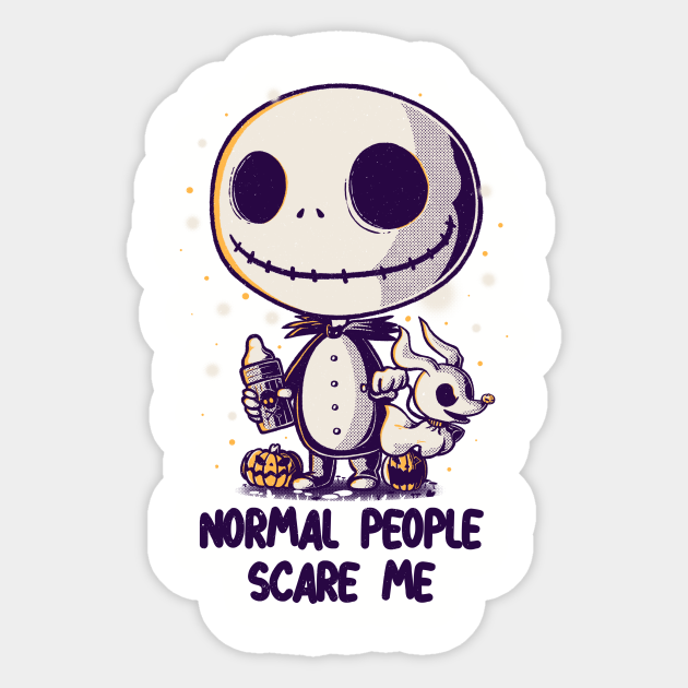 Normal People Scare Me - Nightmare Before Christmas - Sticker