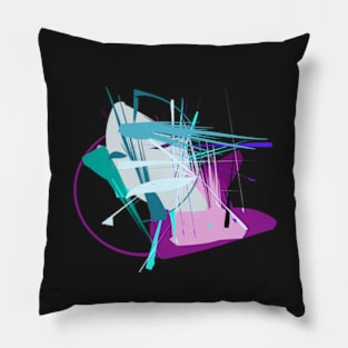 upside down abstract digital art Pillow