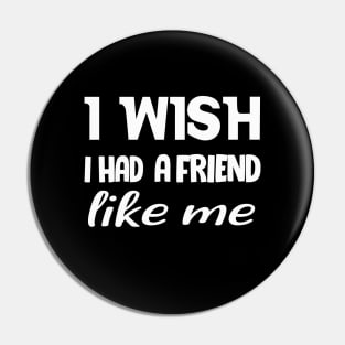 I WISH I HAD A FRIEND LIKE ME . Pin