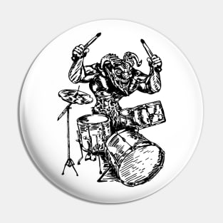 SEEMBO Devil Playing Drums Drummer Musician Drumming Band Pin