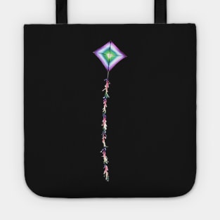 Kite on a black background Tote