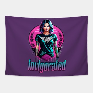 Invigorated woman Tapestry