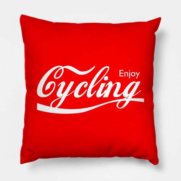 Enjoy Cycling Pillow by inkstyl