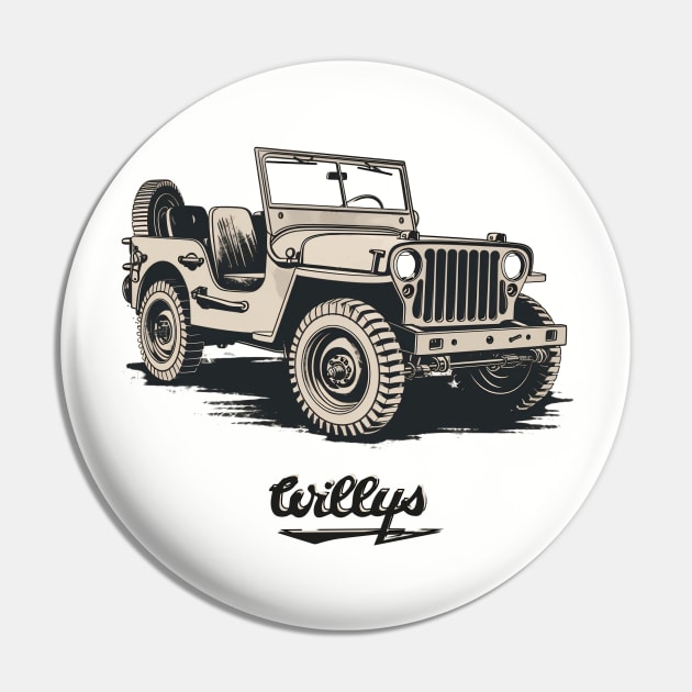 Willys Jeep Pin by loskotno
