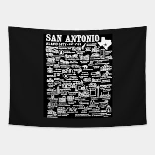 San Antonio Map Tapestry