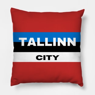 Tallinn City in Estonia Flag Pillow