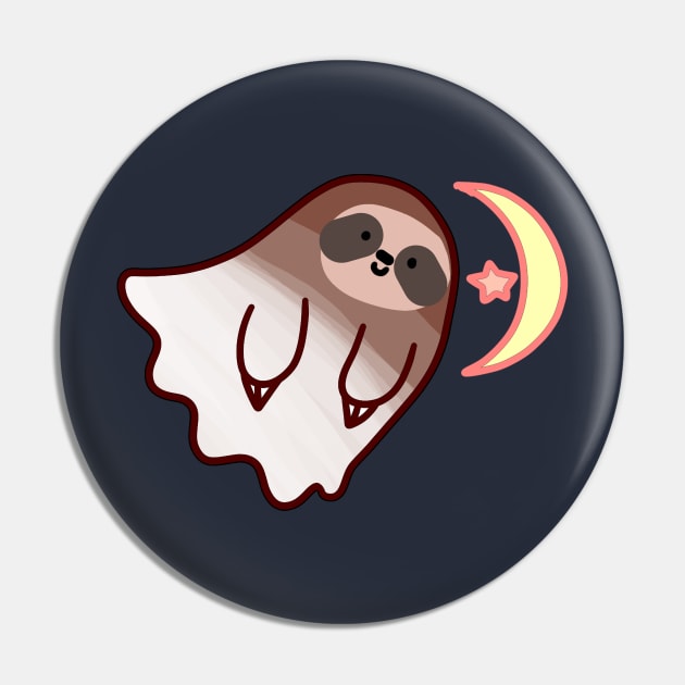 Ghost Sloth Pin by saradaboru