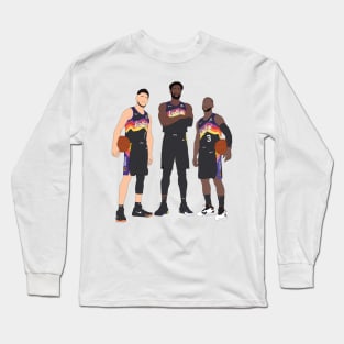 47 Men's Phoenix Suns Purple Linear Franklin Long Sleeve T-Shirt, Medium