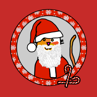 Christmas Portrait of Santa Cat T-Shirt