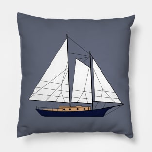 Atkin Schooner "Little Maid of Kent" Pillow