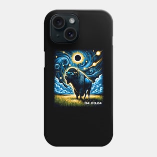 Bison Eclipse Adventure: Majestic Tee for Wildlife Enthusiasts Phone Case