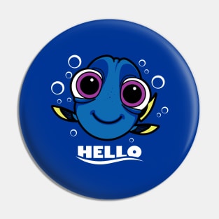 Cute Kawaii Sea Creature Fish Cartoon Underwater Movie Quote Pin