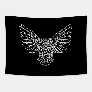 White owl spreading its wings Tapestry