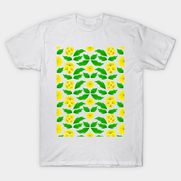 white shirt with yellow flowers
